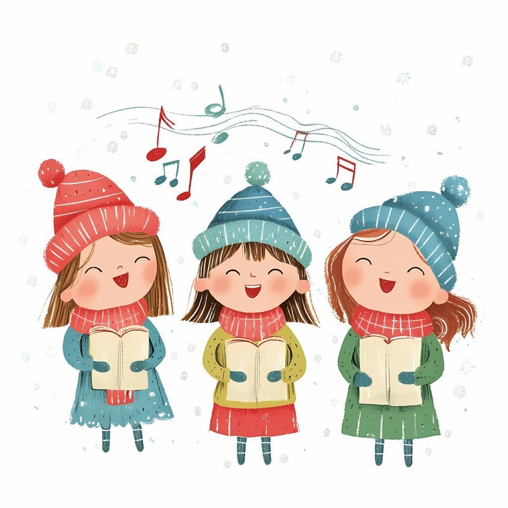 3-fillettes-chantant-noël