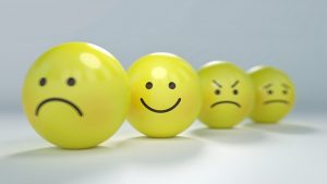 line of yellow smileys